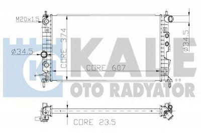KALE OTO RADYATOR 134100 -  Радиатор, охлаждение двигателя